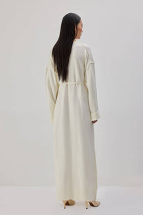 Abito maxi in maglia con dettaglio fiocco