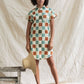 Abito camicia Loren a quadri ikat in cotone