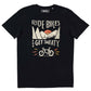 T-shirt outdoor unisex in cotone biologico con stampa bici