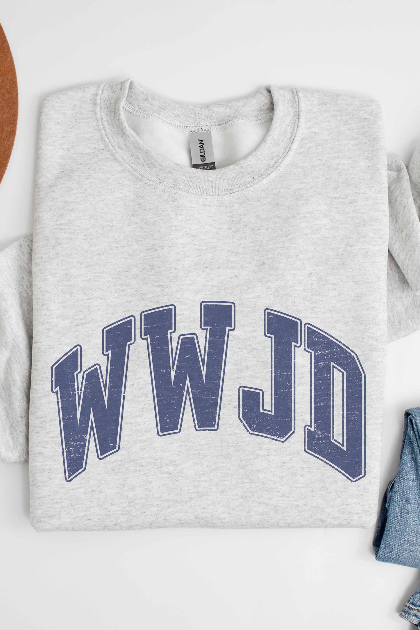 Felpa girocollo grafica WWJD