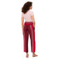 Pantaloni estivi boho a vita alta in rayon con fascia elasticizzata