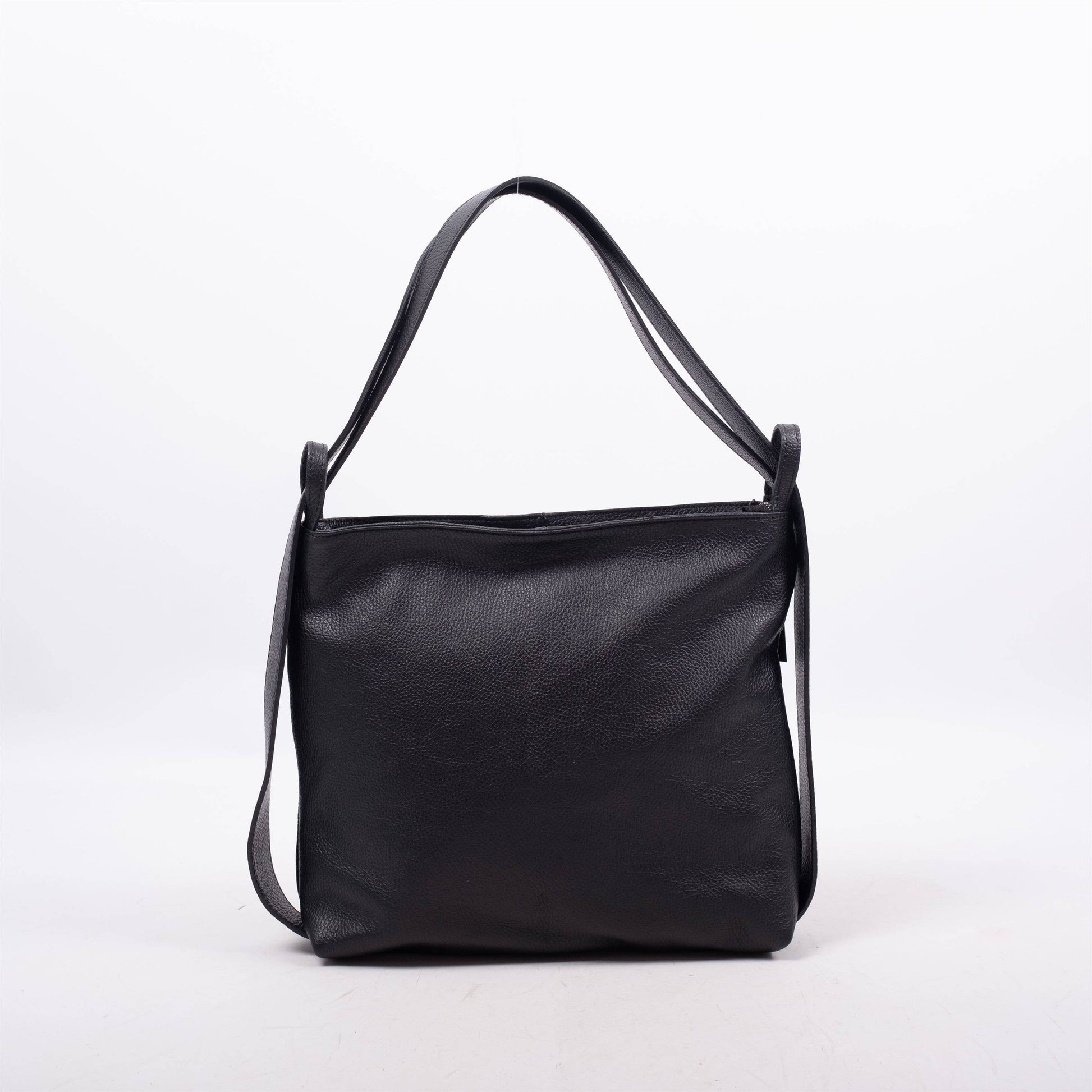 Borsa in pelle convertibile a spalla e zaino