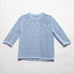 Maglia traforata in cotone con motivo floreale