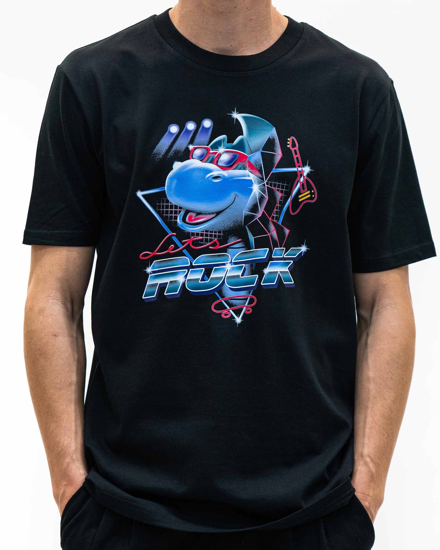 T-shirt Denver anni ’80 con stampa cartoon