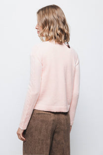 Giacca in maglia con pietre a contrasto