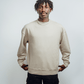 Felpa oversize Positive Mind beige