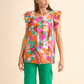 Blusa Florida in viscosa con stampa floreale