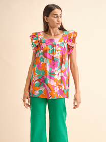 Blusa Florida in viscosa con stampa floreale