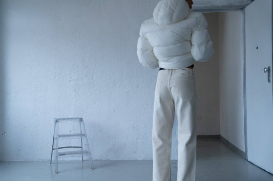 Jeans Heavy Memories off-white in cotone organico