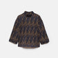 Blusa stampata con collo alto
