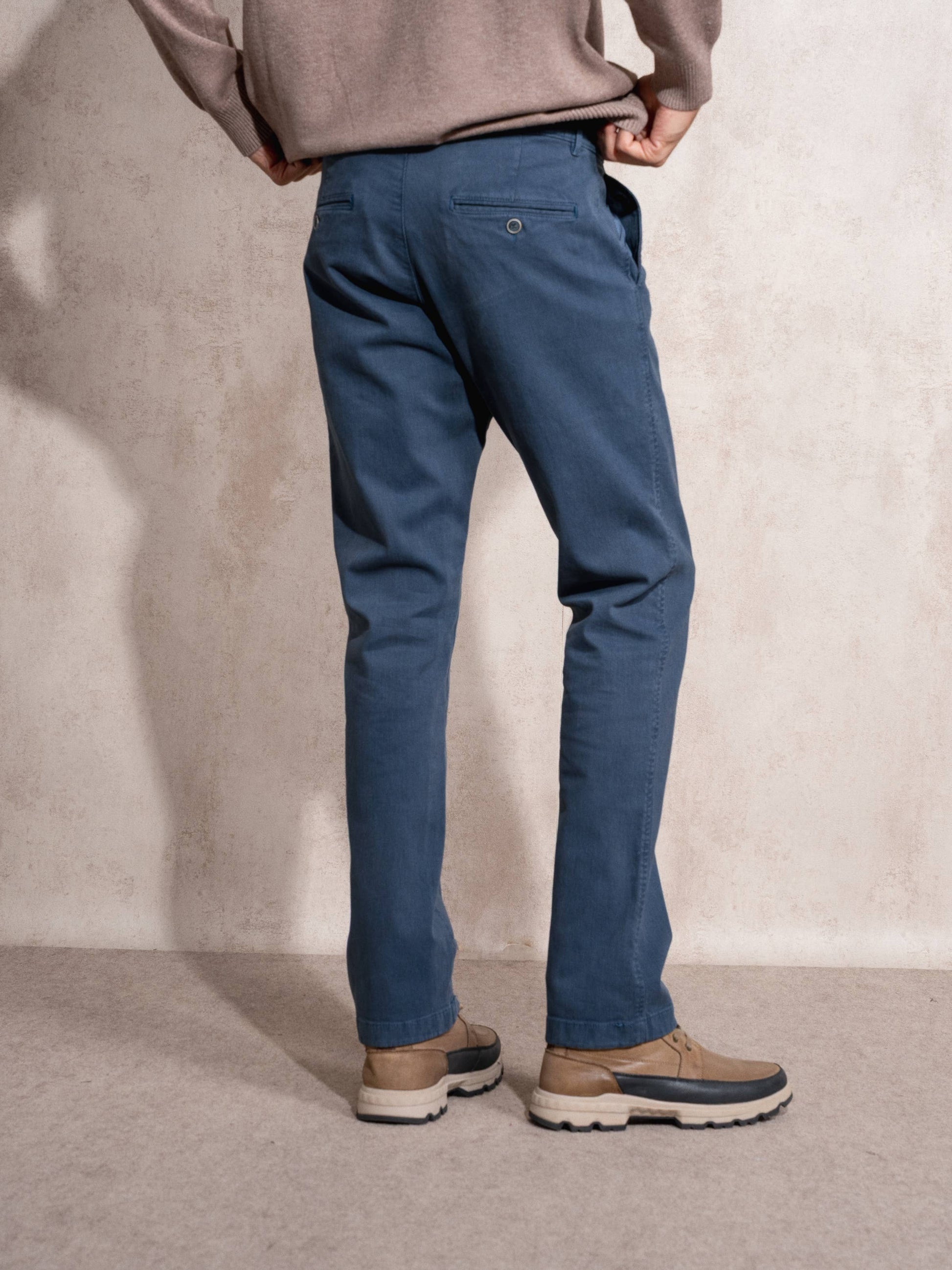 Pantaloni chino in cotone elasticizzato da uomo