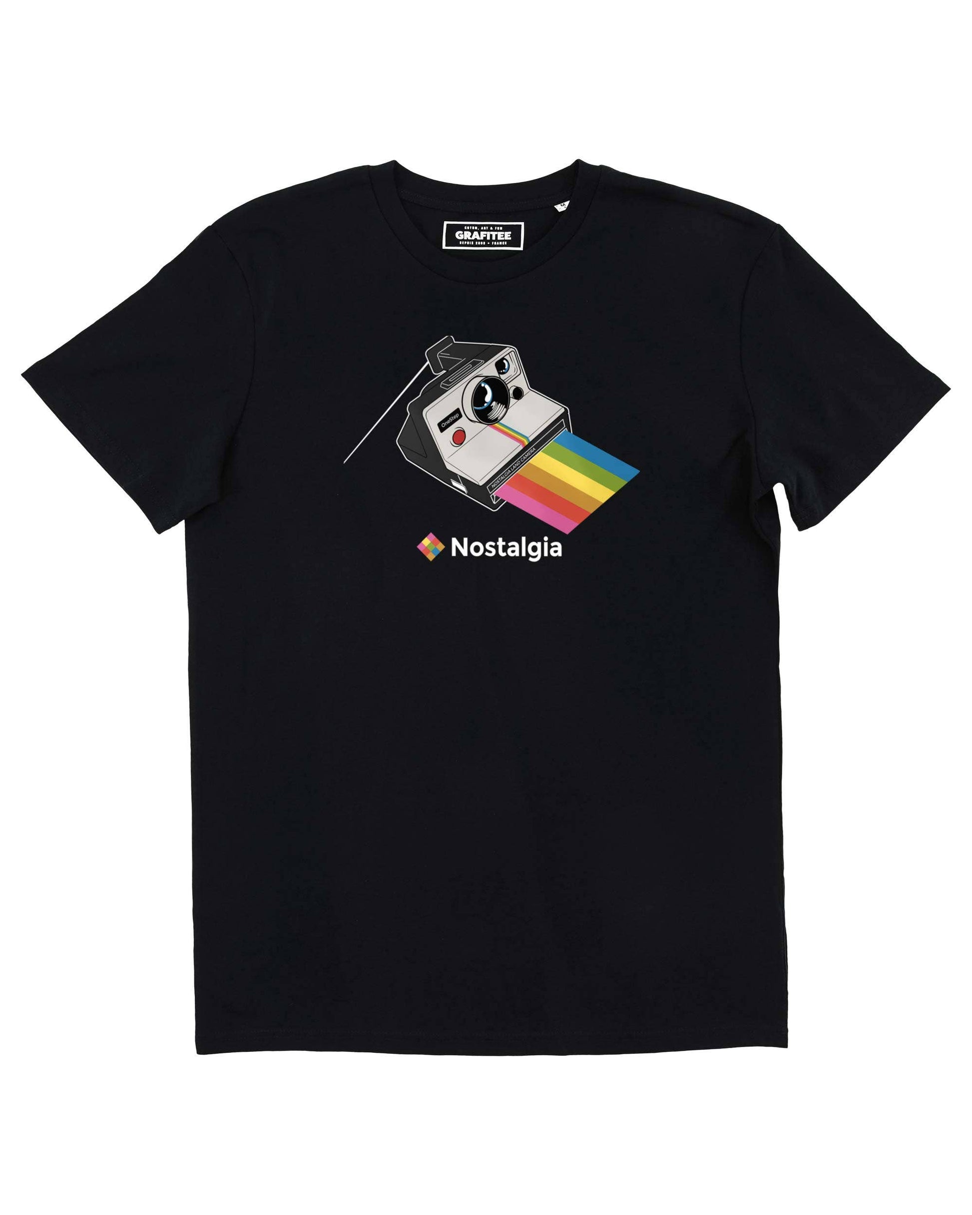 T-shirt unisex Nostalgia Polaroid in cotone biologico con grafica retrò