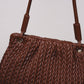 Borsa a tracolla intrecciata con chiusura magnetica
