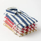 Camicia Maggia a righe rosse in lino e cotone biologico