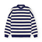 Maglione a righe navy in cotone biologico