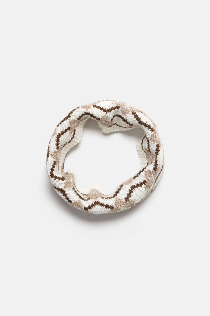 Scaldacollo jacquard in maglia