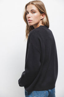 Cardigan in maglia con scollo a V