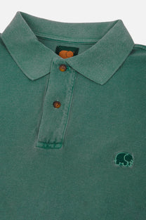 Polo uomo in cotone biologico tinto a pigmenti