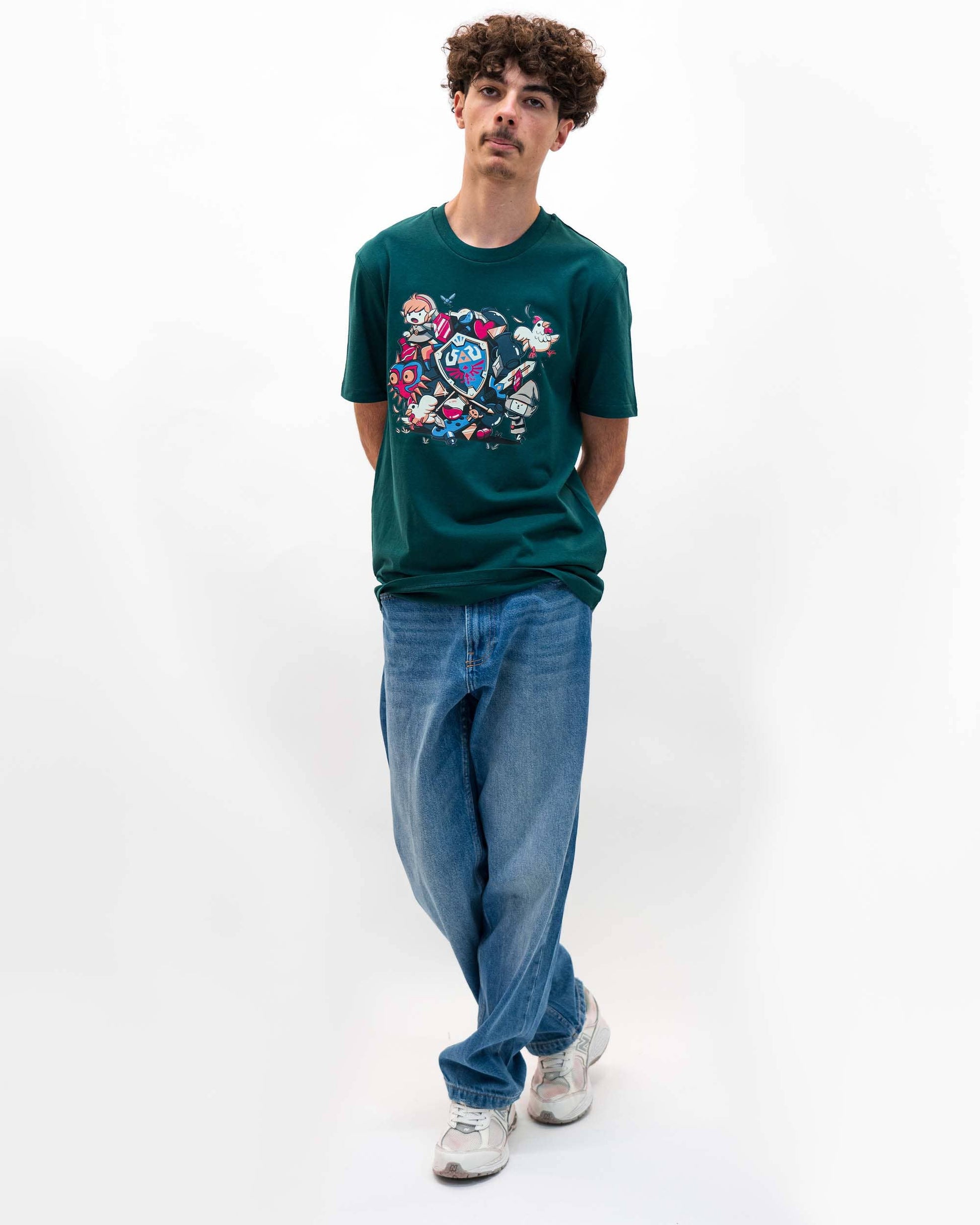 T-shirt Link Katamari con stampa geek