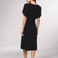 Abito midi in maglia a coste con maniche fluide