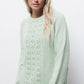 Maglione in maglia strutturata con girocollo