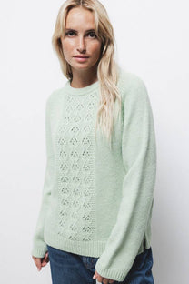 Maglione in maglia strutturata con girocollo