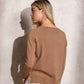 Maglione girocollo in lurex da donna