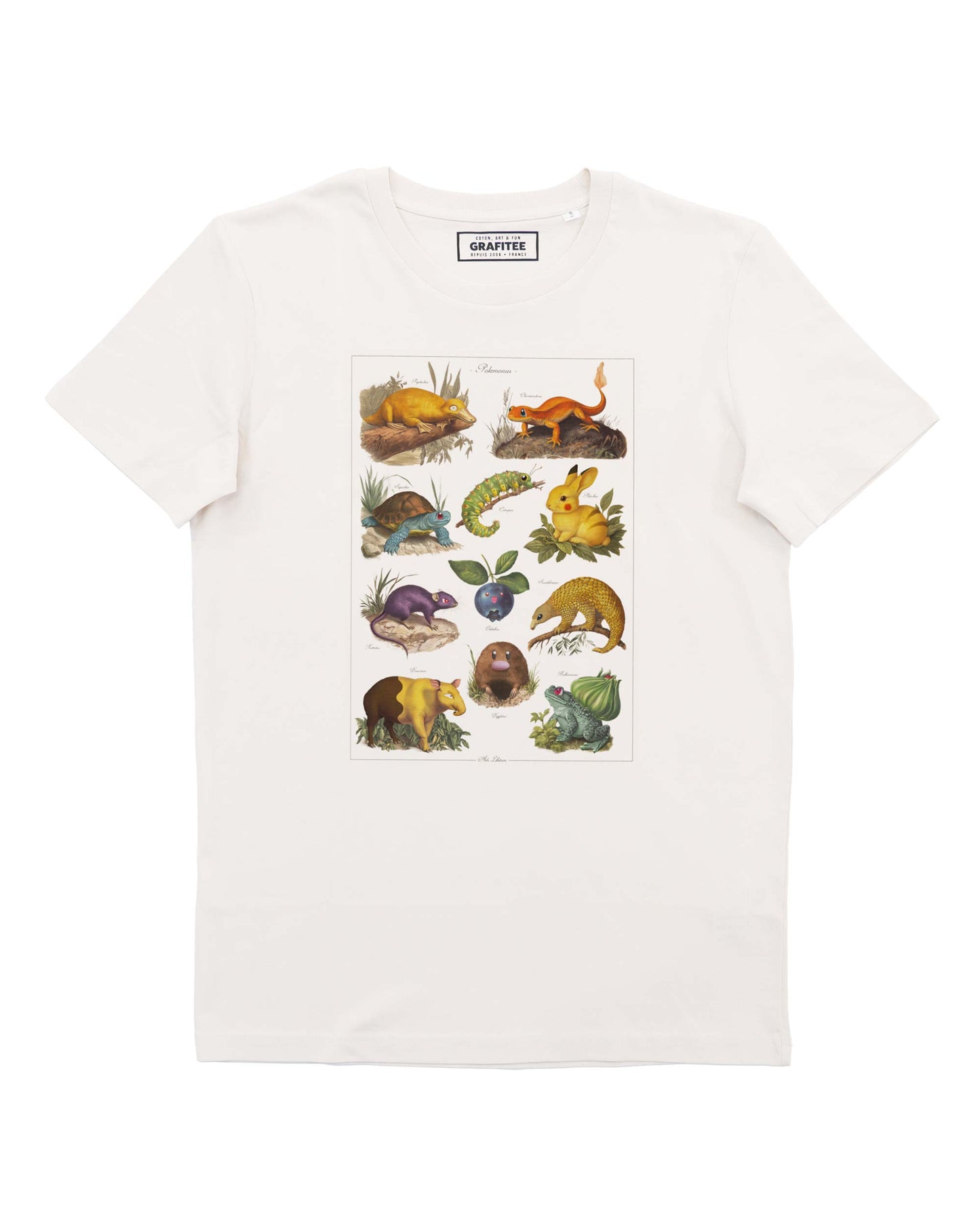 T-shirt unisex in cotone biologico con stampa Pokémon