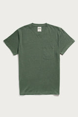 T-shirt con taschino in canapa biologica color Cipresso