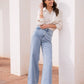 Jeans a Vita Alta Wide Leg Celestin