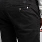 Pantaloncini elasticizzati neri in cotone
