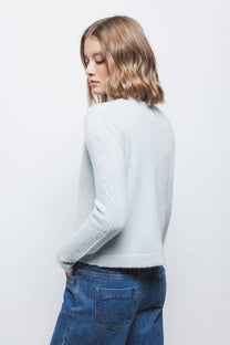 Giacca cardigan in maglia con pietre decorative