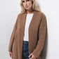 Cardigan in maglia strutturata con collo a imbuto