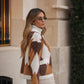 Cardigan corto effetto pelliccia jacquard a rombi