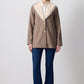 Giacca in feltro con maxi colletto in organza