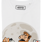 T-shirt unisex in cotone biologico con stampa "Alf, gatti e luna"