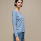 Maglione in maglia da donna con scollo a V