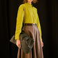 Camicia in popeline oversize verde lime
