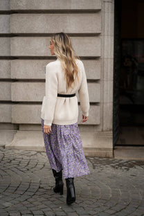 Cappotto cardigan in maglia strutturata con cintura
