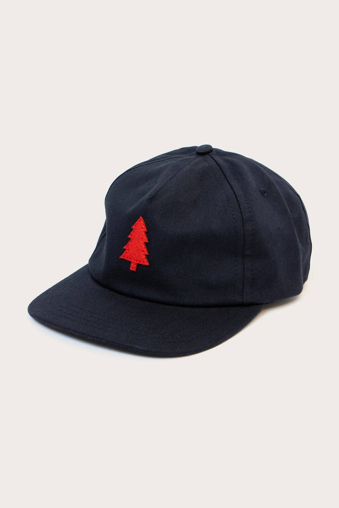 Cappellino Navy con Patch Albero e Visiera Piatta