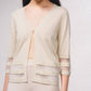 Giacca corta in maglia lurex con trasparenze