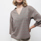 Blusa Principe di Galles con scollo a V