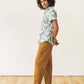 Camicia a maniche corte in cotone con stampa ikat