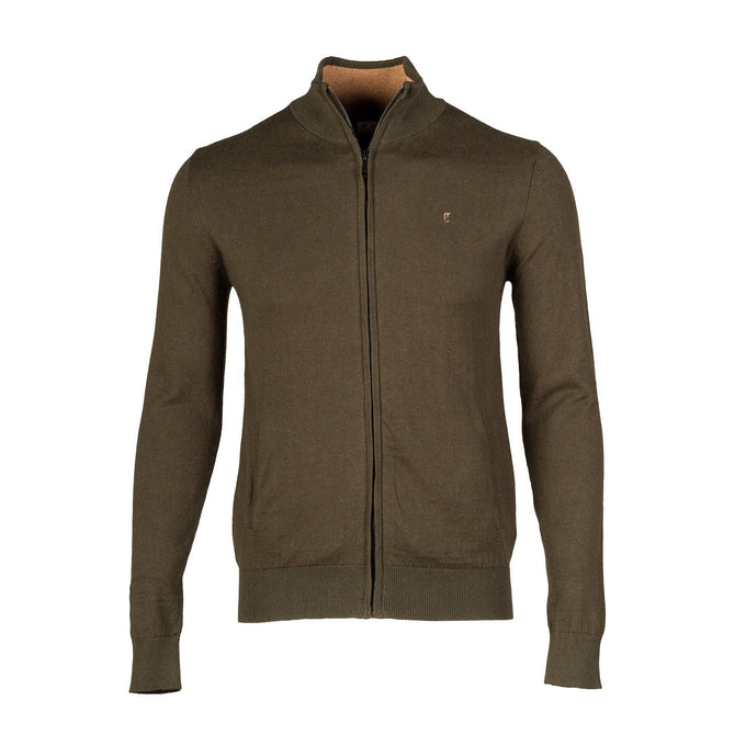 Giacca in maglia con zip e collo alto