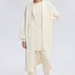 Set in maglia tre pezzi crema