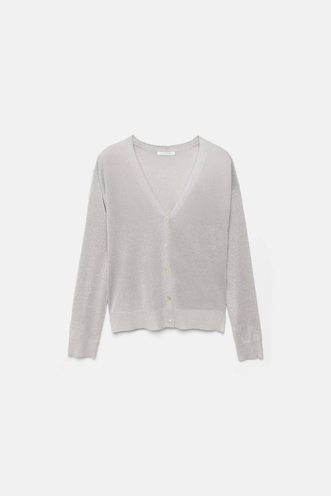 Cardigan in maglia con scollo a V