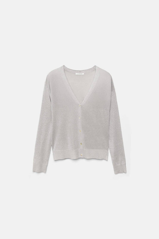 Cardigan in maglia con scollo a V