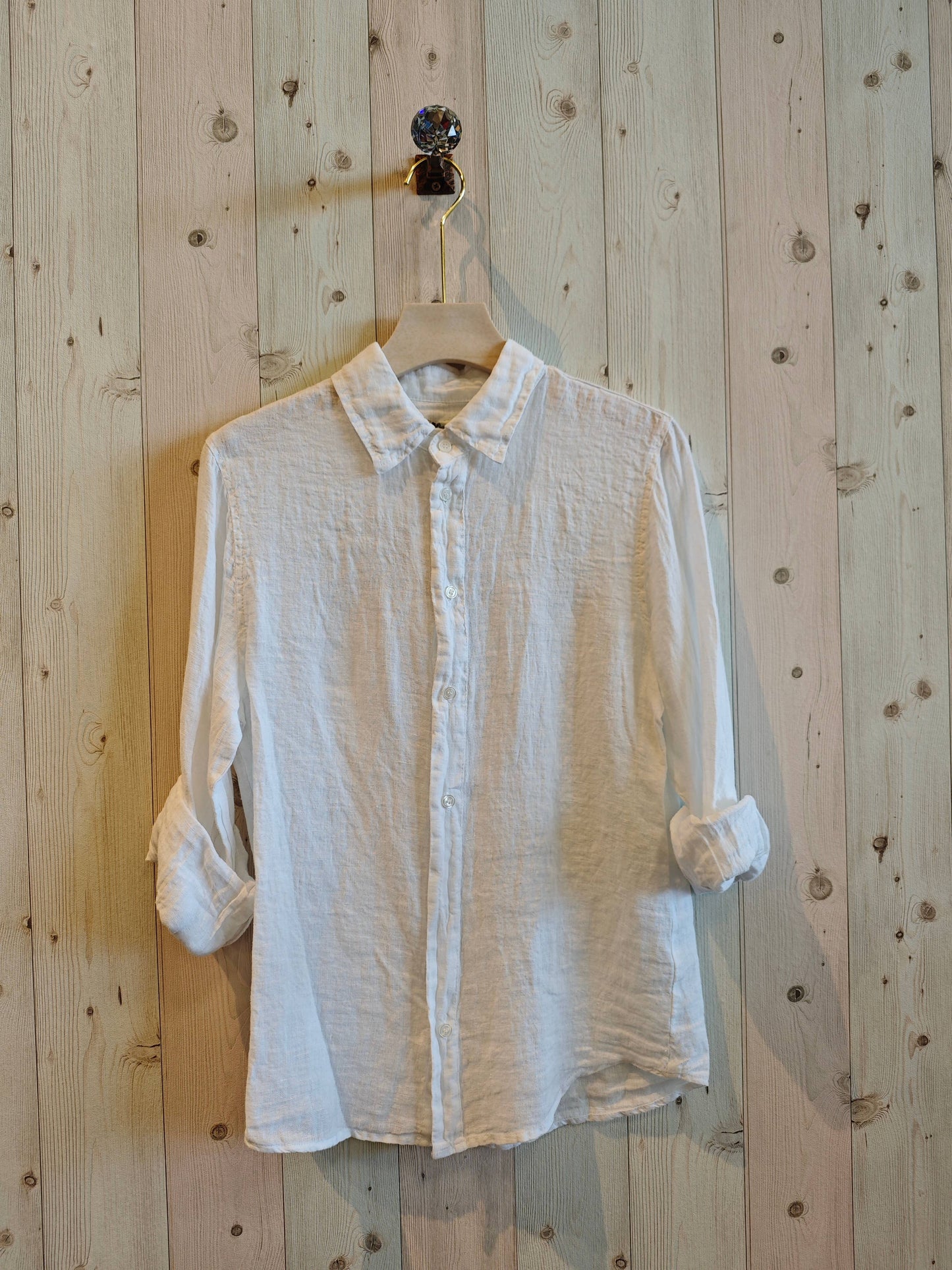 Camicia in voile di cotone bianca