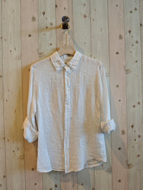 Camicia in voile di cotone bianca