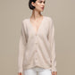 Cardigan in maglia con scollo a V e bottoni